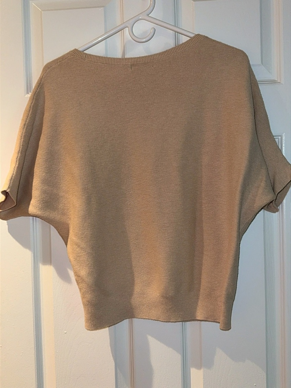 Quince Lightweight Cotton Cashmere Link-Stitch Dolman Sweater Oatmeal Medium - Picture 6 of 9